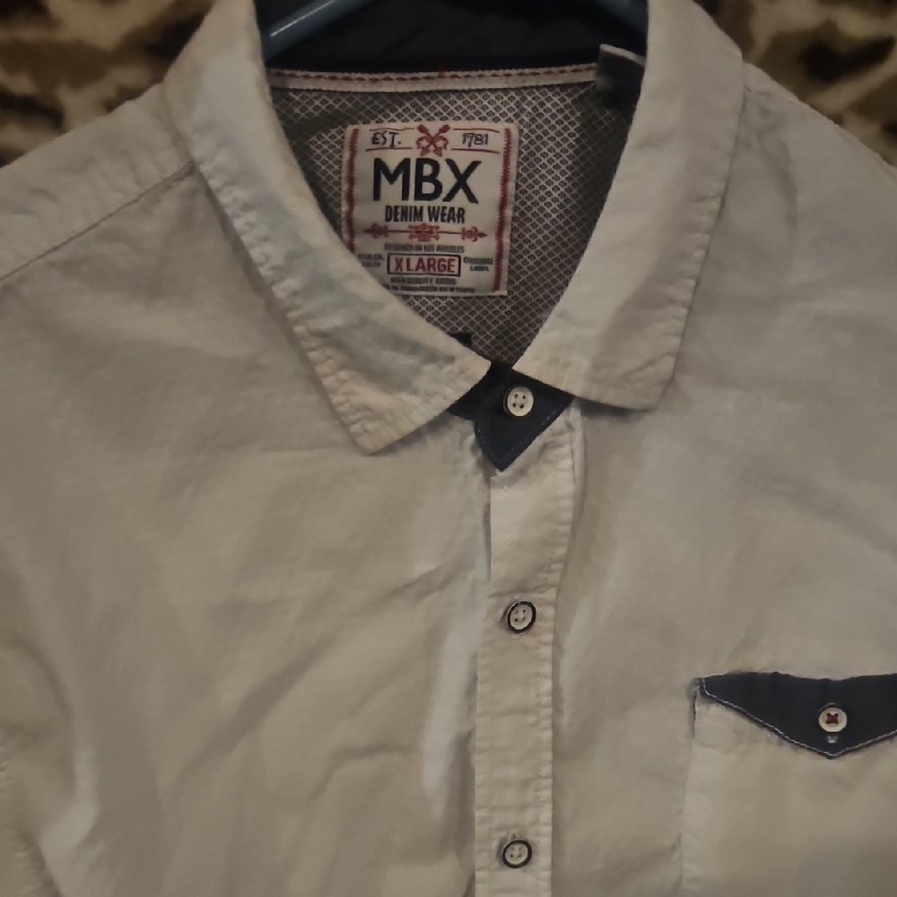 Buffalo David Bitton White N Blqck Plaid Casual Button Shirt